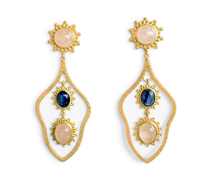 RAJA EARRINGS PINK/BLUE